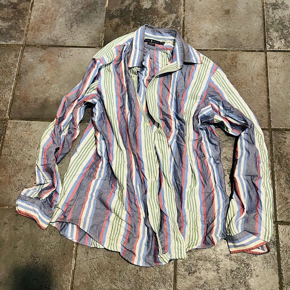 🔥Classic multi color stripe Ralph Lauren🐎🐎🐎🐎🐎